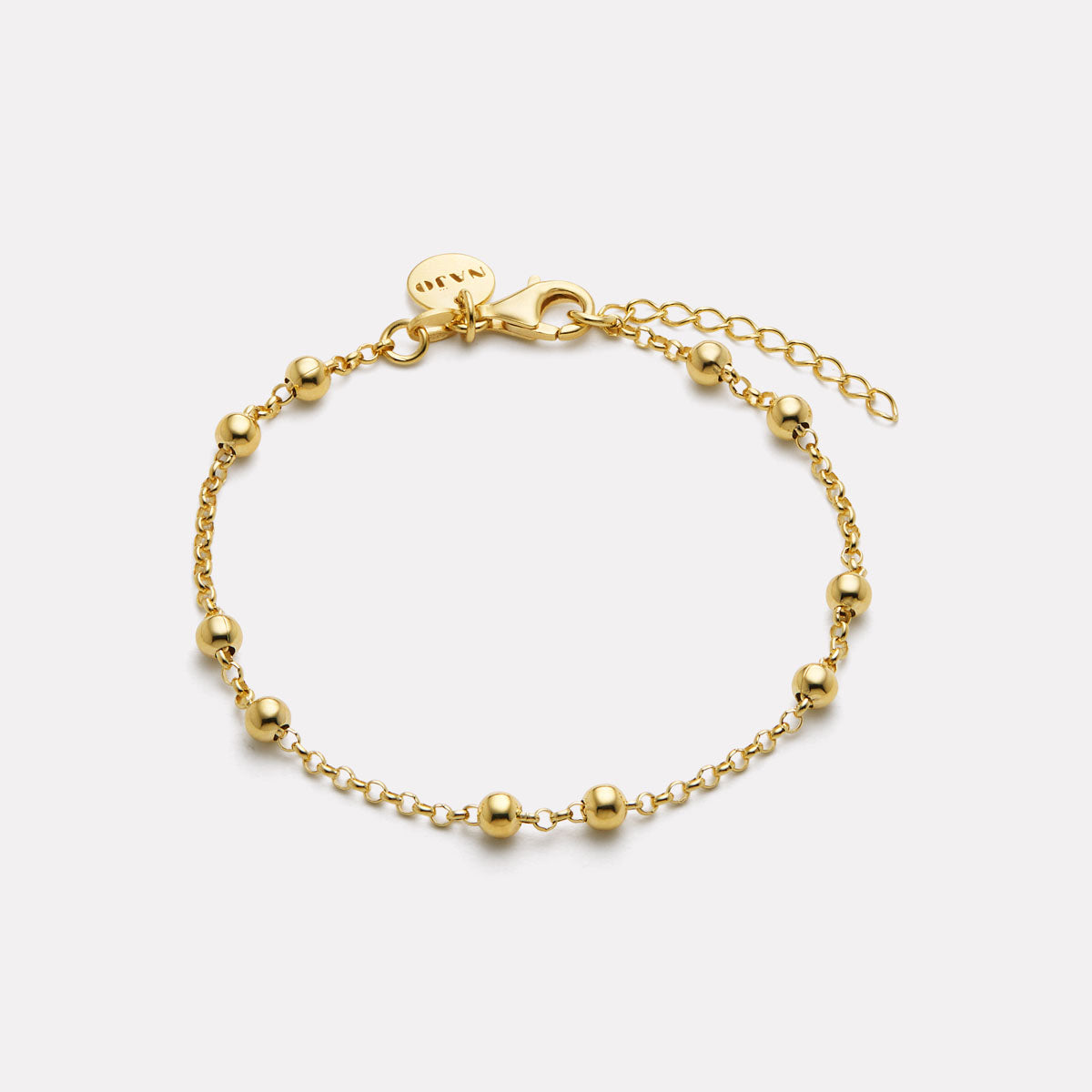 Yellow Gold Mattina Single Bracelet (18.5cm + 3cm ext)