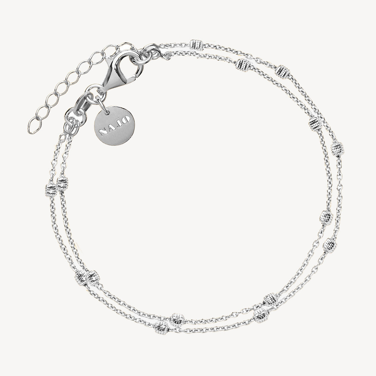 Sterling Silver Birdsong Chain Bracelet (18.5cm + 3cm ext)