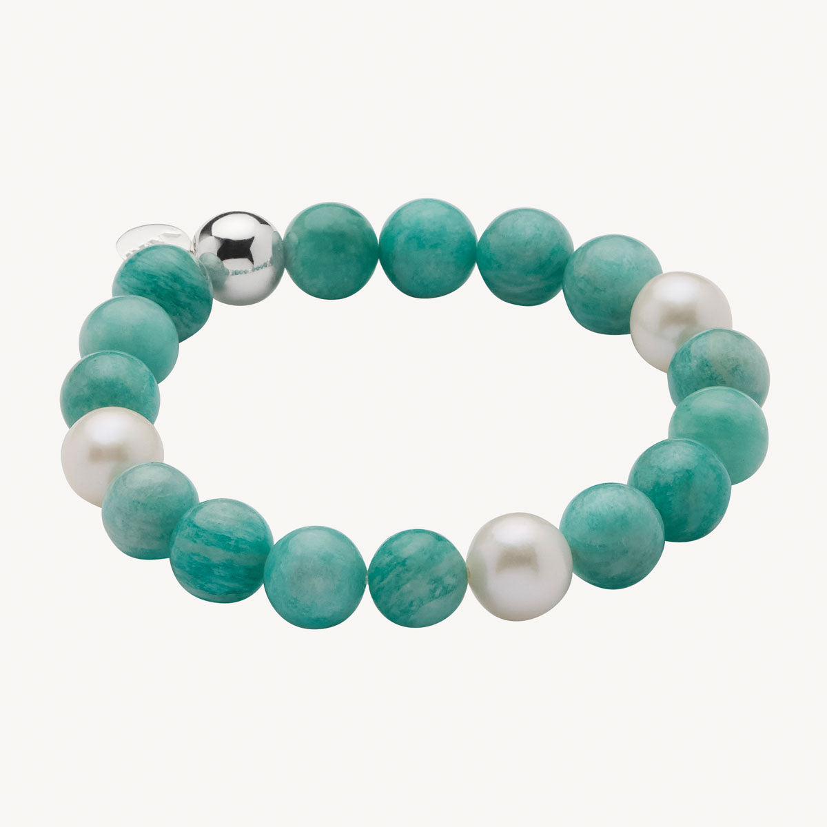 Sunset Amazonite & Pearl Stretch Bracelet