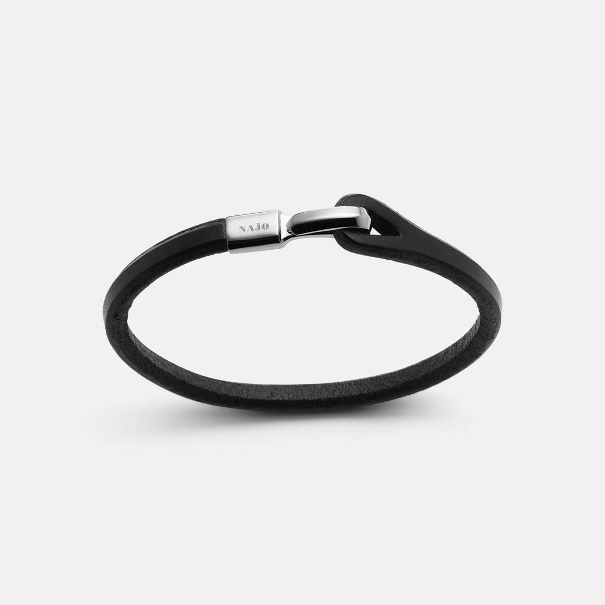 Black Kinship Men’s Leather and Steel Bracelet