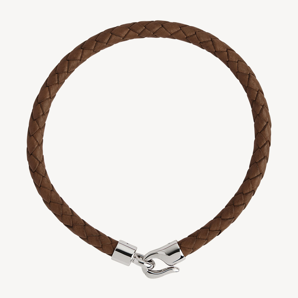 The Mariner Men’s Plaited Leather and Steel Bracelet