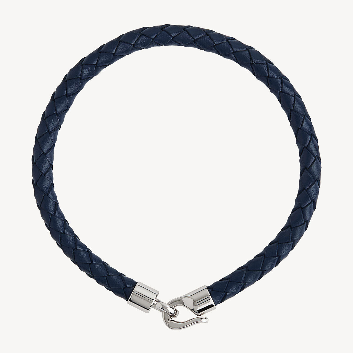 The Mariner Men’s Plaited Leather and Steel Bracelet