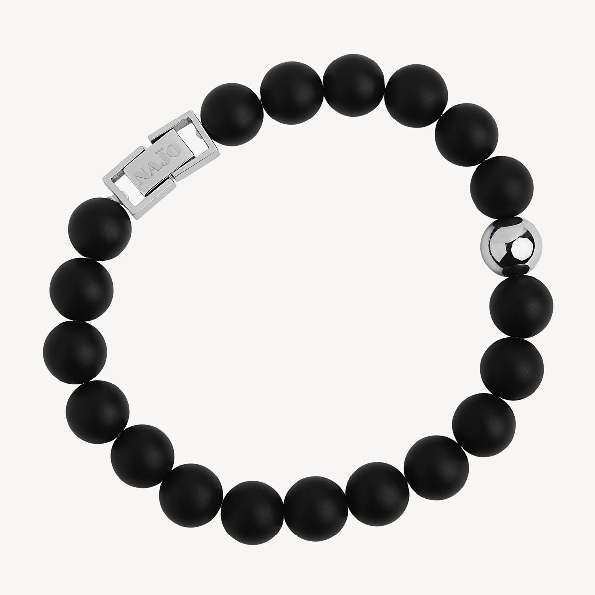 Atlas Men's 10mm Beaded Black Onyx Bracelet