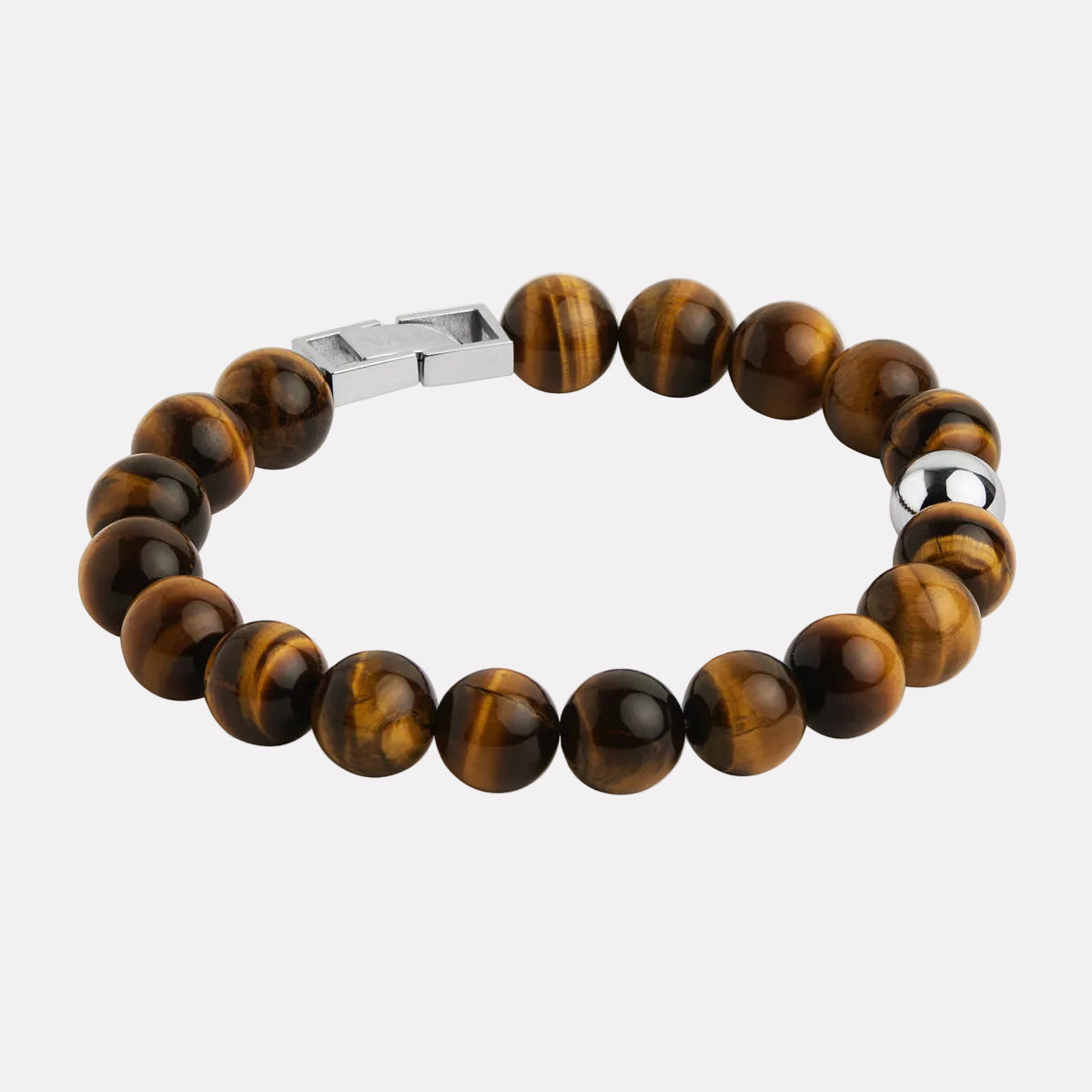 Atlas Men's 10mm Beaded Tiger's Eye Bracelet