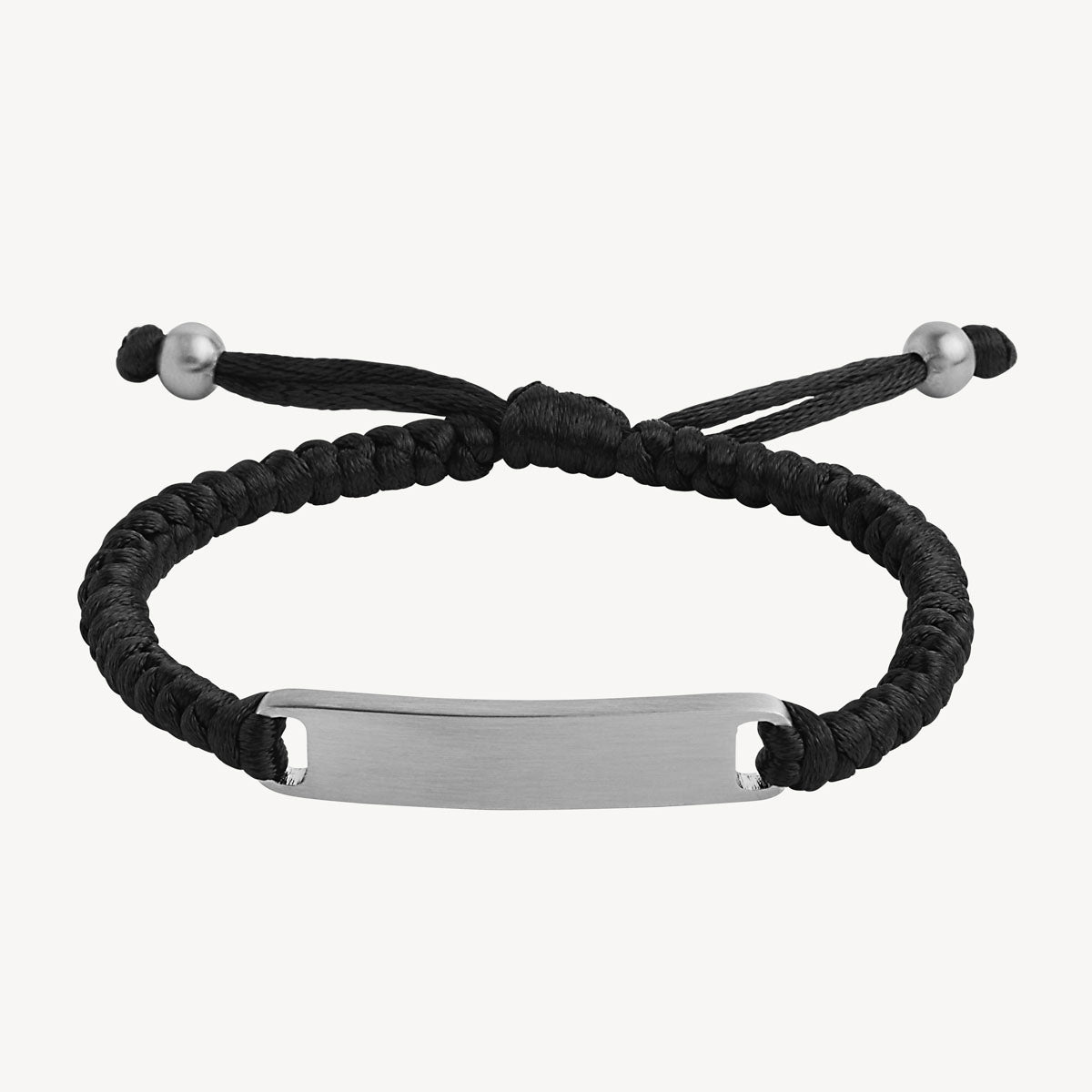 Black Elemental Men’s Cord Identity Bracelet