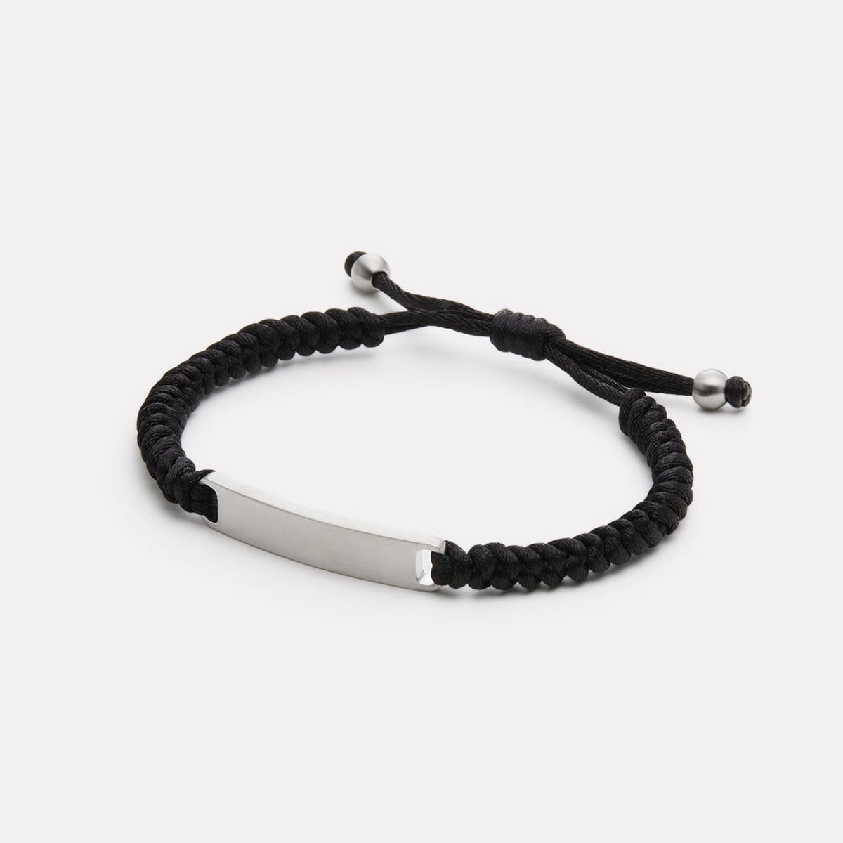 Black Elemental Men’s Cord Identity Bracelet