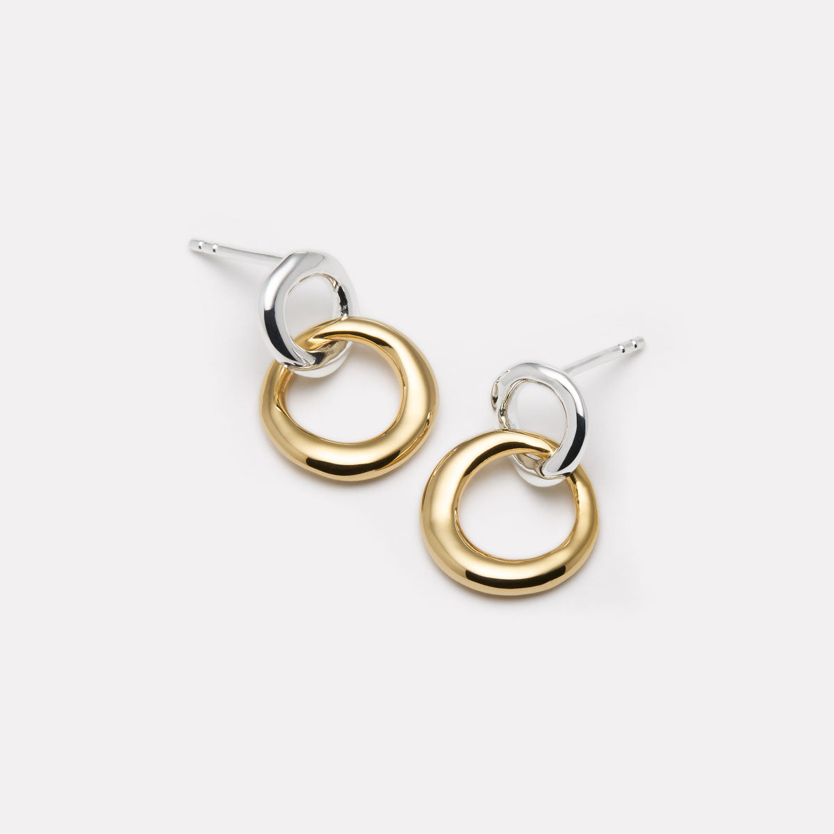 Sil Yell Gold Tranquila Stud Earrings
