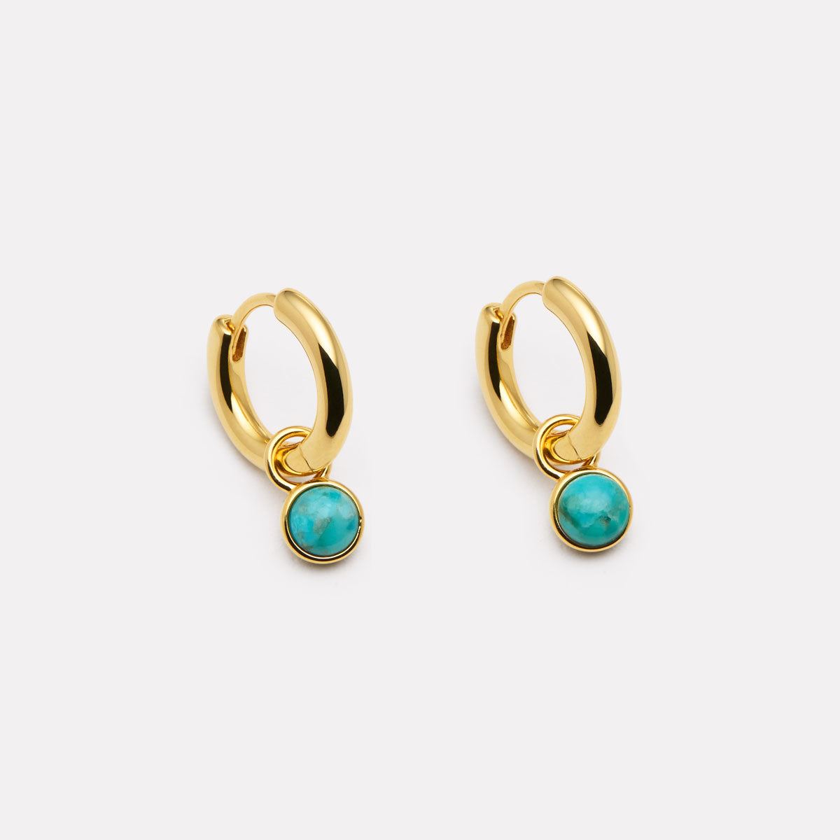 Yellow Gold Heavenly Turquoise Earrings