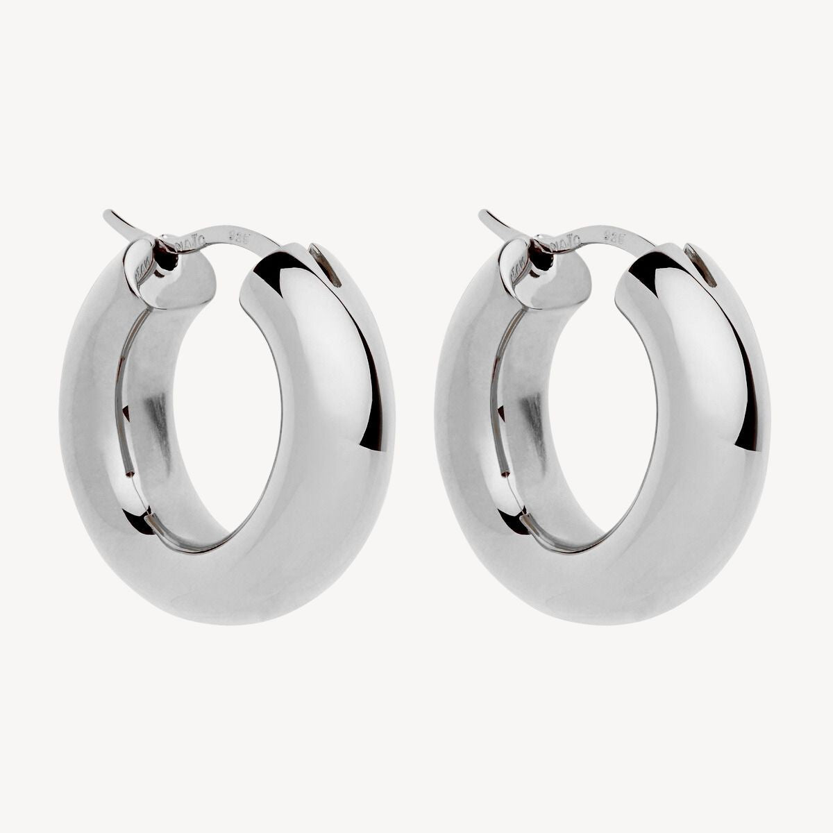 Sterling Silver Cocoon Hoop Earring
