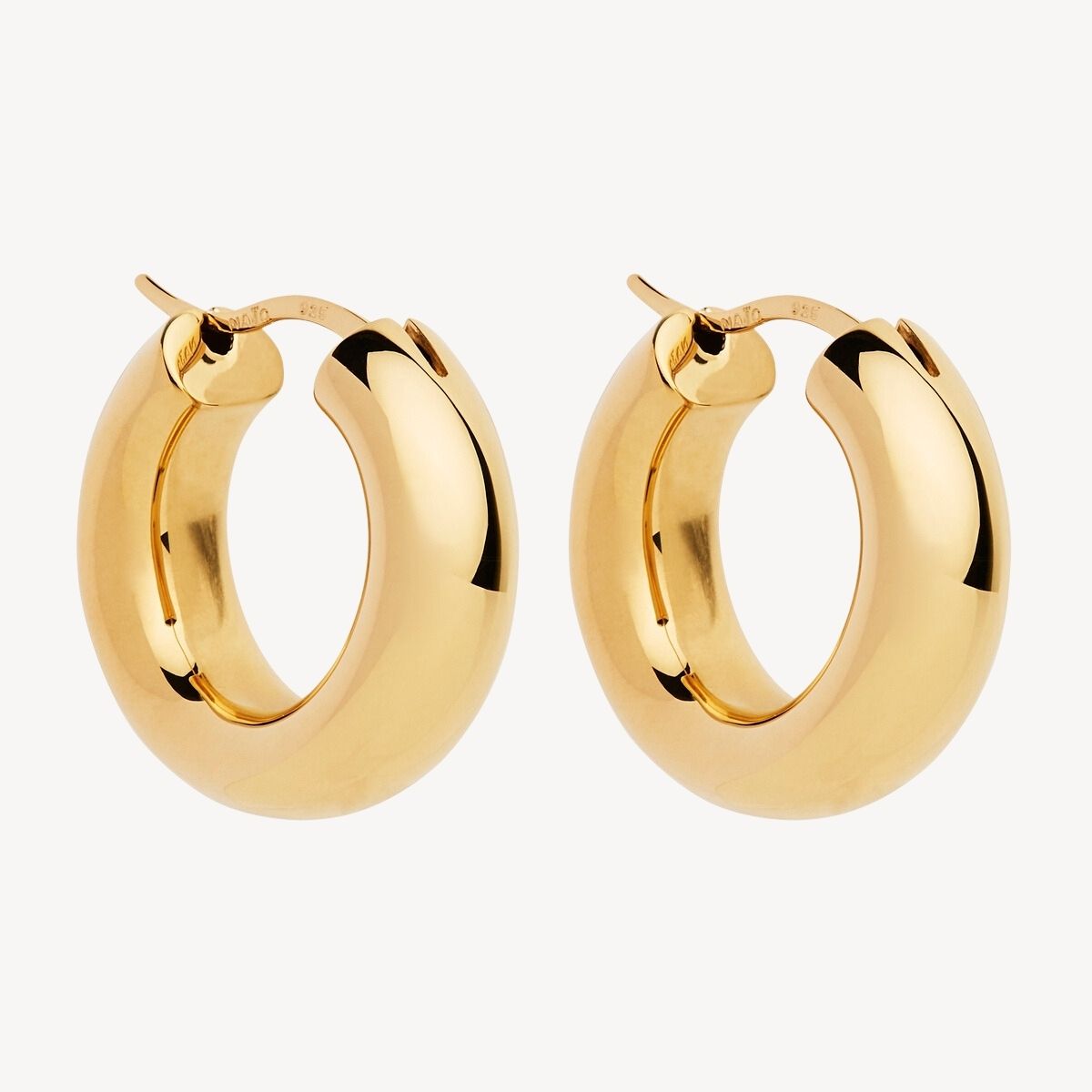 Yellow Gold Cocoon Hoop Earring