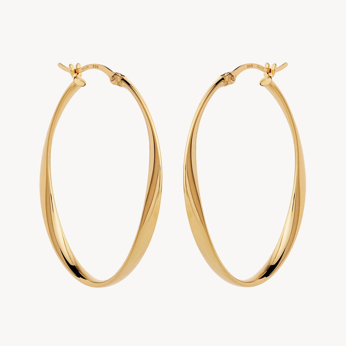 Yellow Gold Cinta Large Hoop Earring