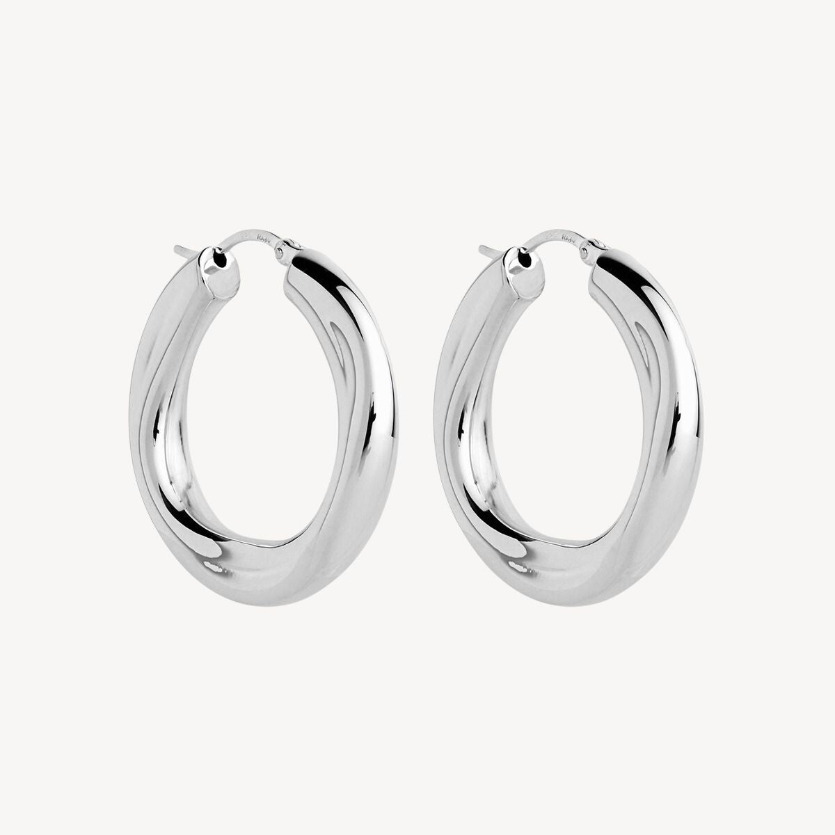 Sterling Silver Dune Medium Hoop Earring
