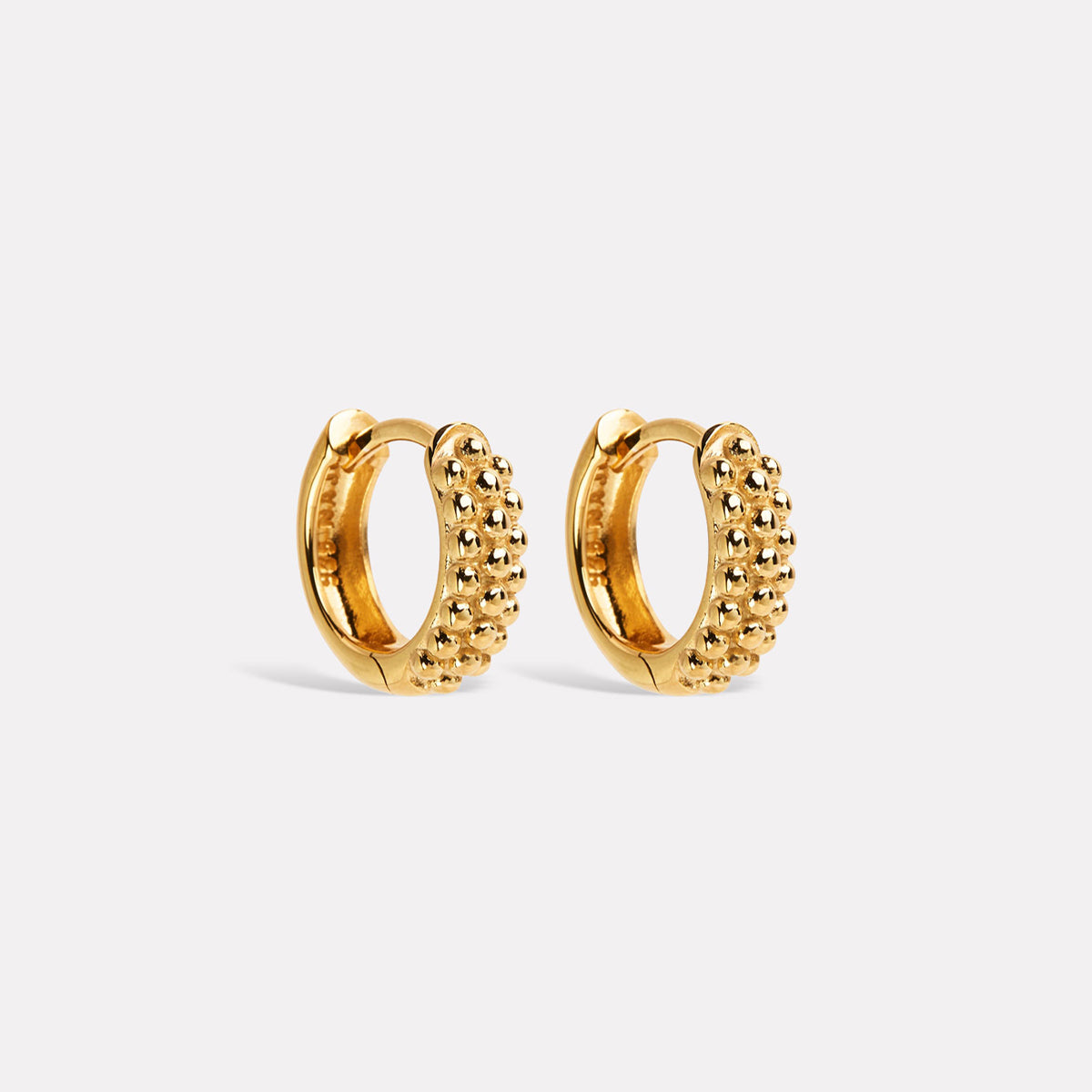 Yellow Gold Chia Huggie Earrings