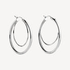 Sterling Silver Whirlpool Hoop Earring