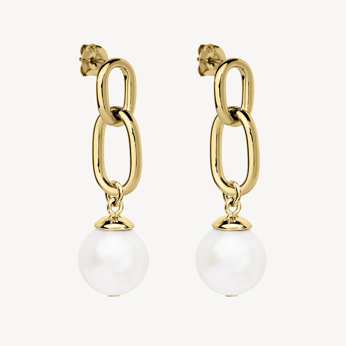 Yellow Gold Sea Nymph Pearl Drop Earrings