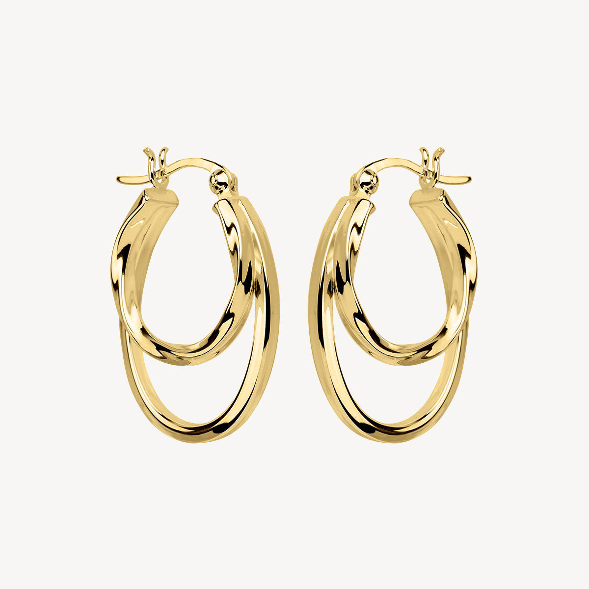 Yellow Gold Sea of Change Hoop Earrings