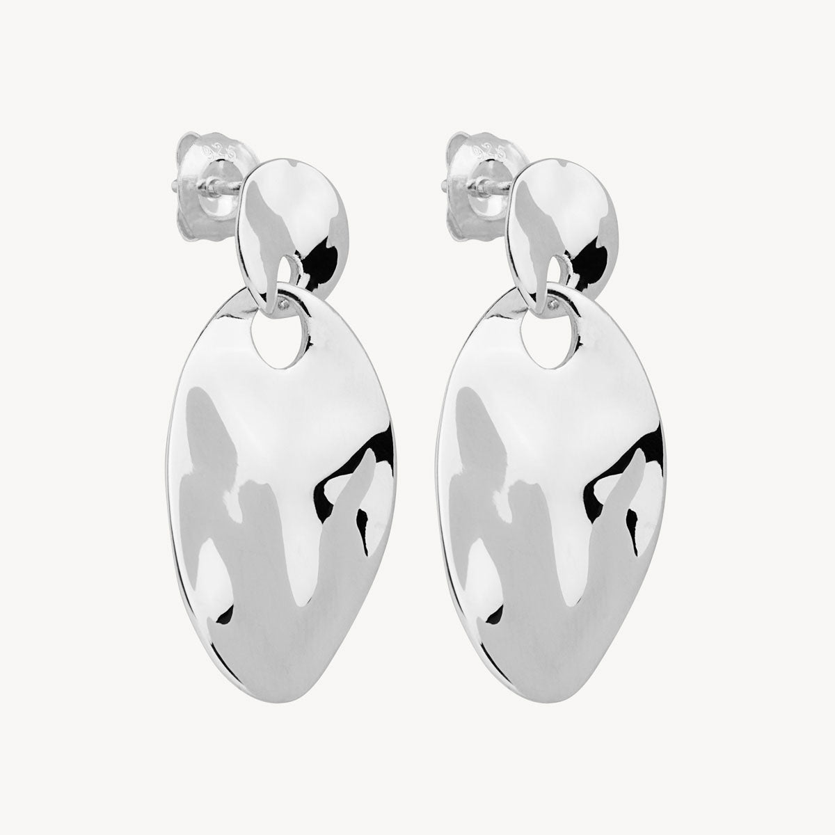 Sterling Silver Silva Leaf Earrings