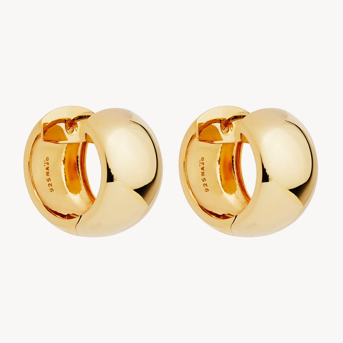 Yellow Gold Daynight Huggie Earrings
