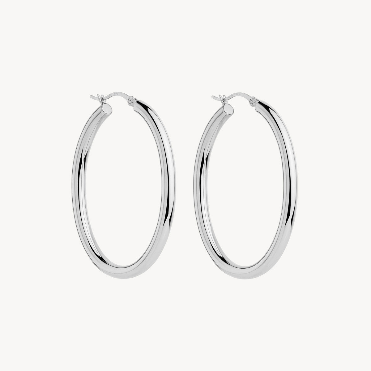 Sterling Silver Orbit Hoop Earrings