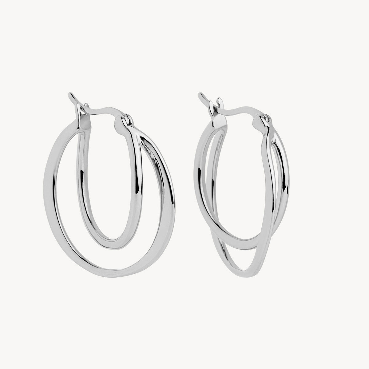 Sterling Silver Eclipse Hoops
