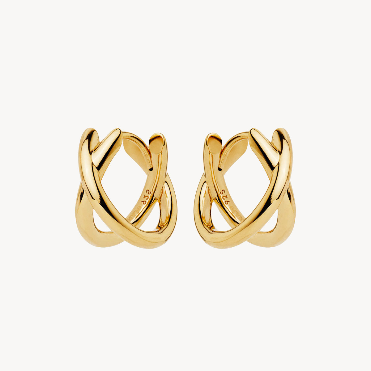 Yellow Gold Moonkiss Huggie Earrings