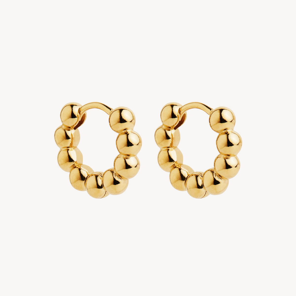 Yellow Gold Constellation Huggie Earrings