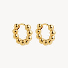Yellow Gold Constellation Huggie Earrings