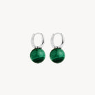 Sterling Silver Capella Malachite Earrings