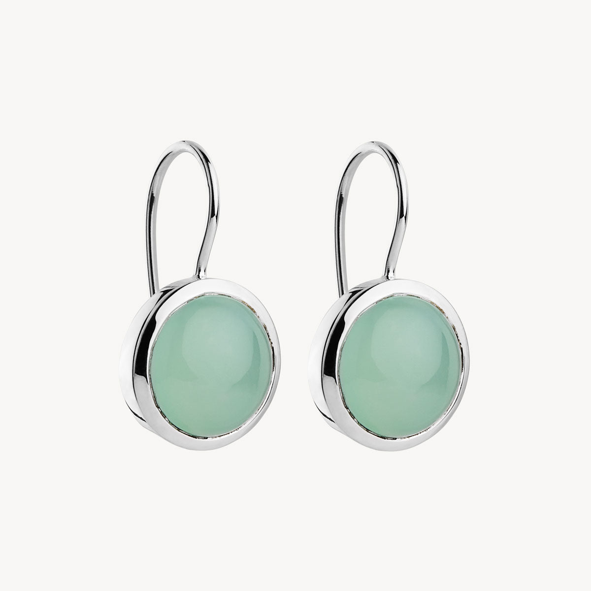 Sterling Silver Chroma Aqua Chalcedony Earrings