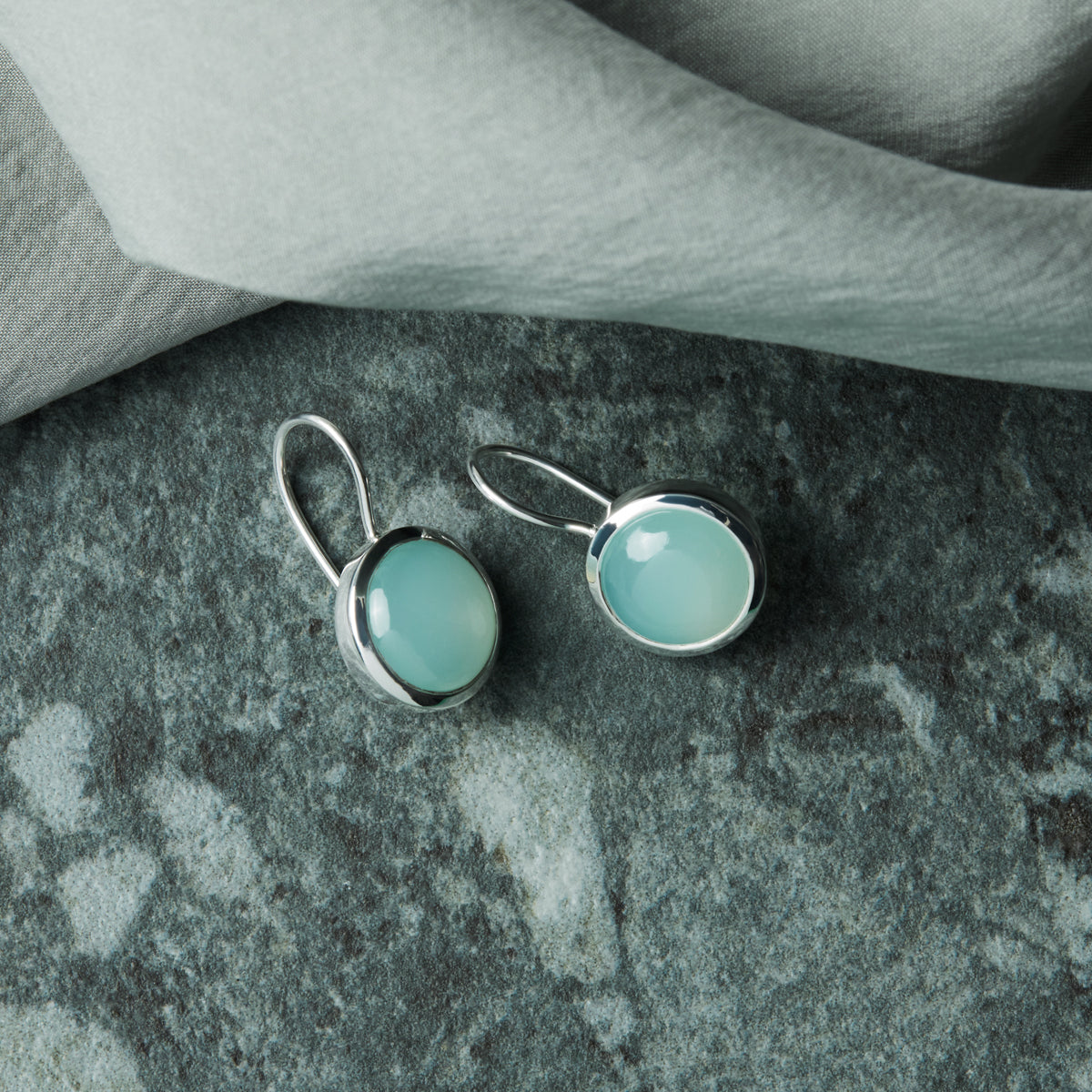 Chroma Aqua Chalcedony Earrings