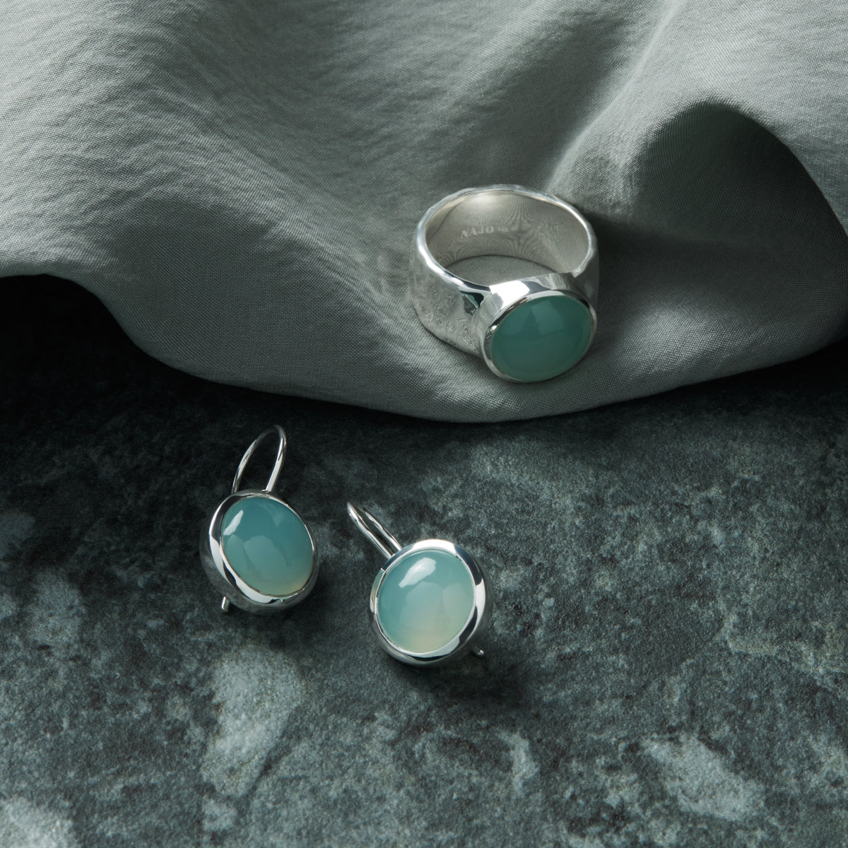 Chroma Aqua Chalcedony Earrings