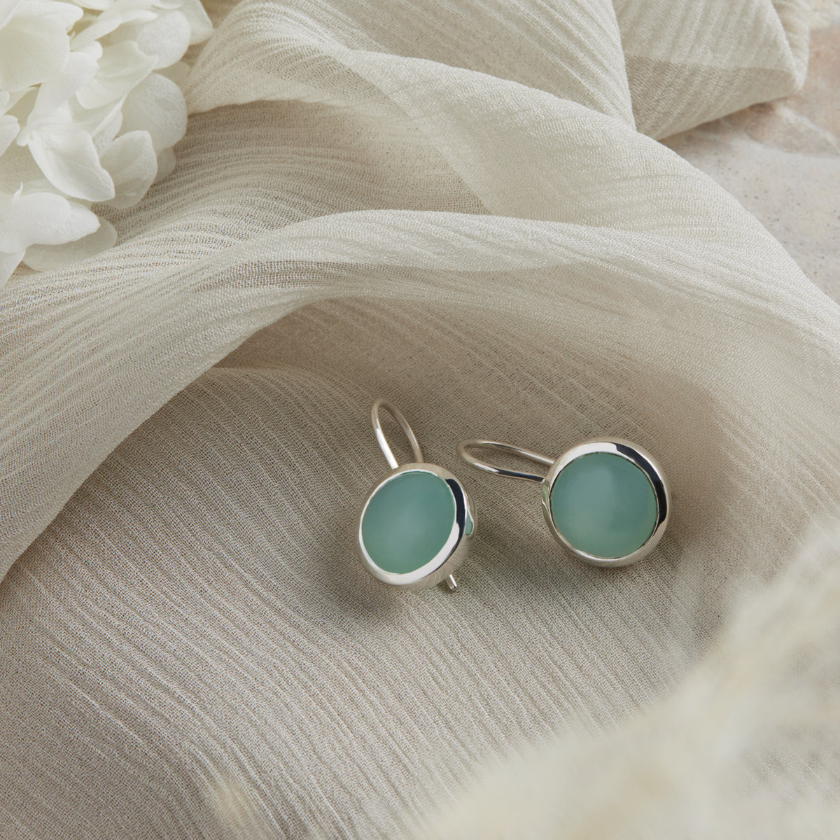Chroma Aqua Chalcedony Earrings