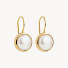 Yellow Gold Chroma Pearl Earrings