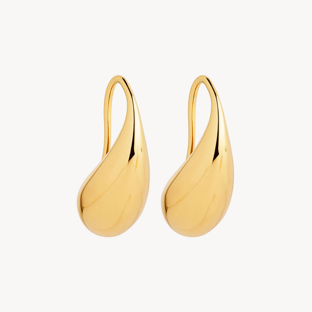 Yellow Gold Eau Earrings