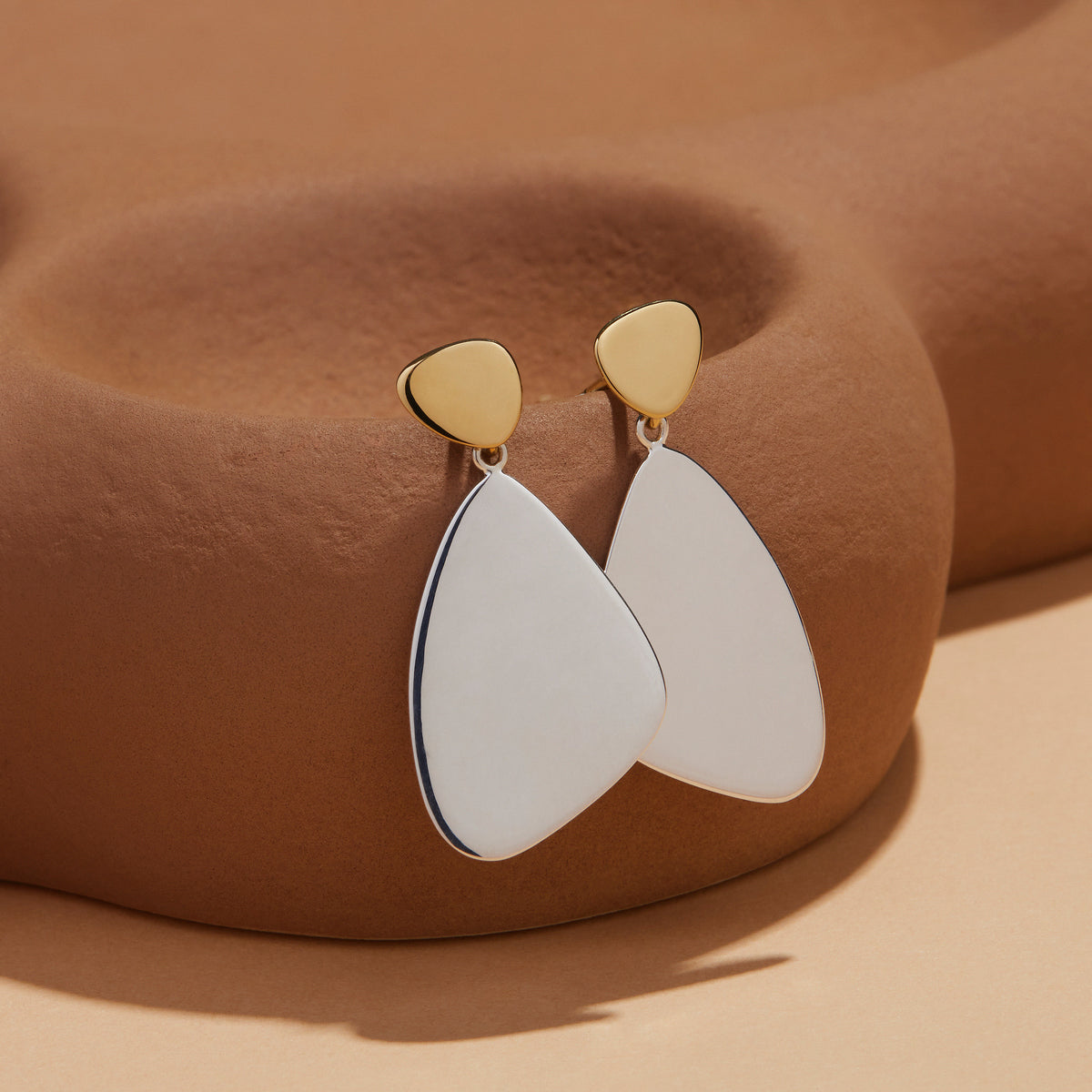 Papillon Two-Tone Stud Earrings