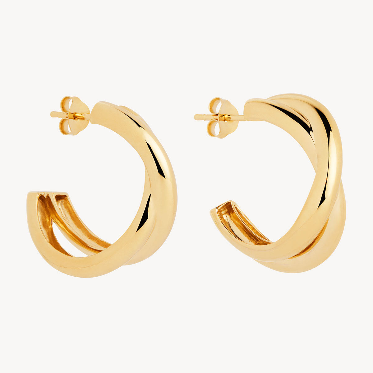 Yellow Gold Café Earrings