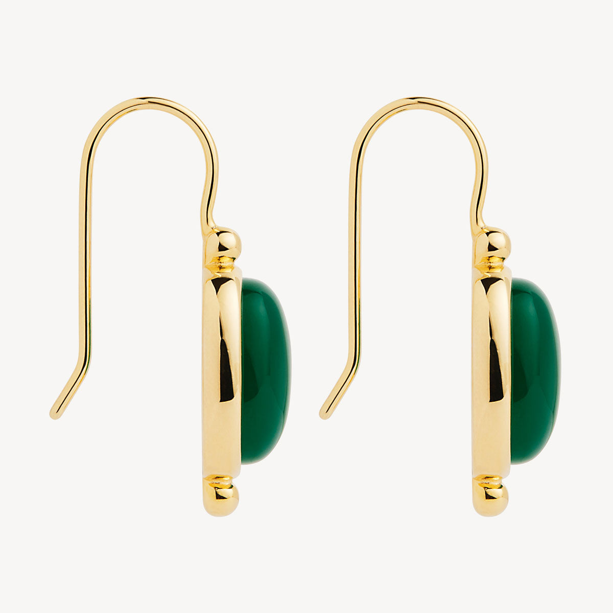Fleur Green Onyx Earrings