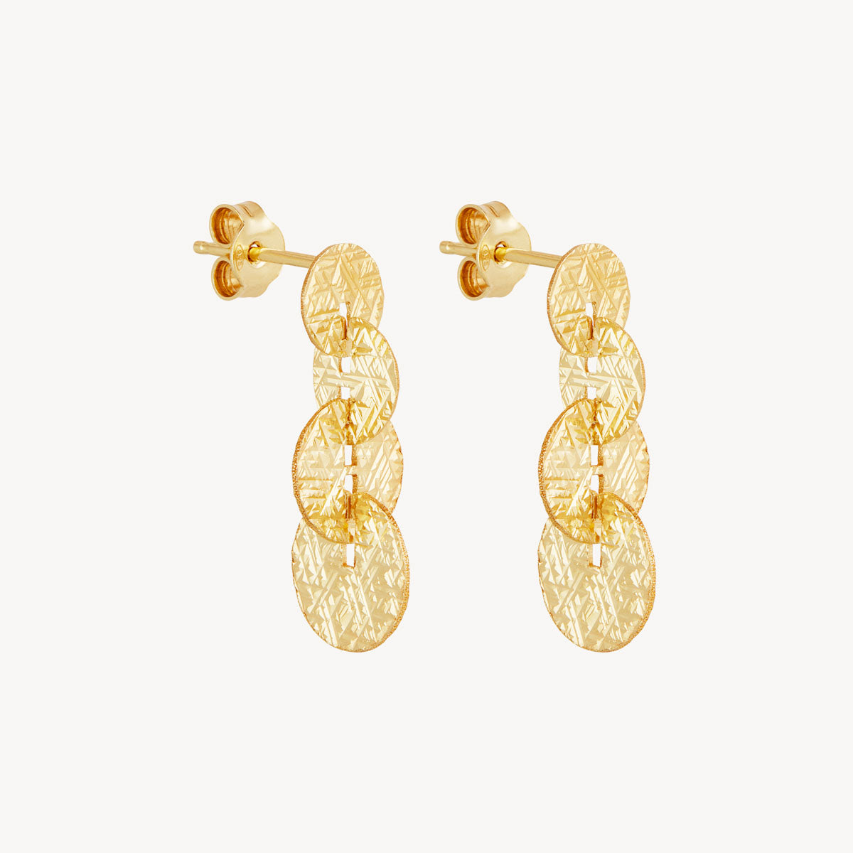 Yellow Gold Milleluci Circular Earrings
