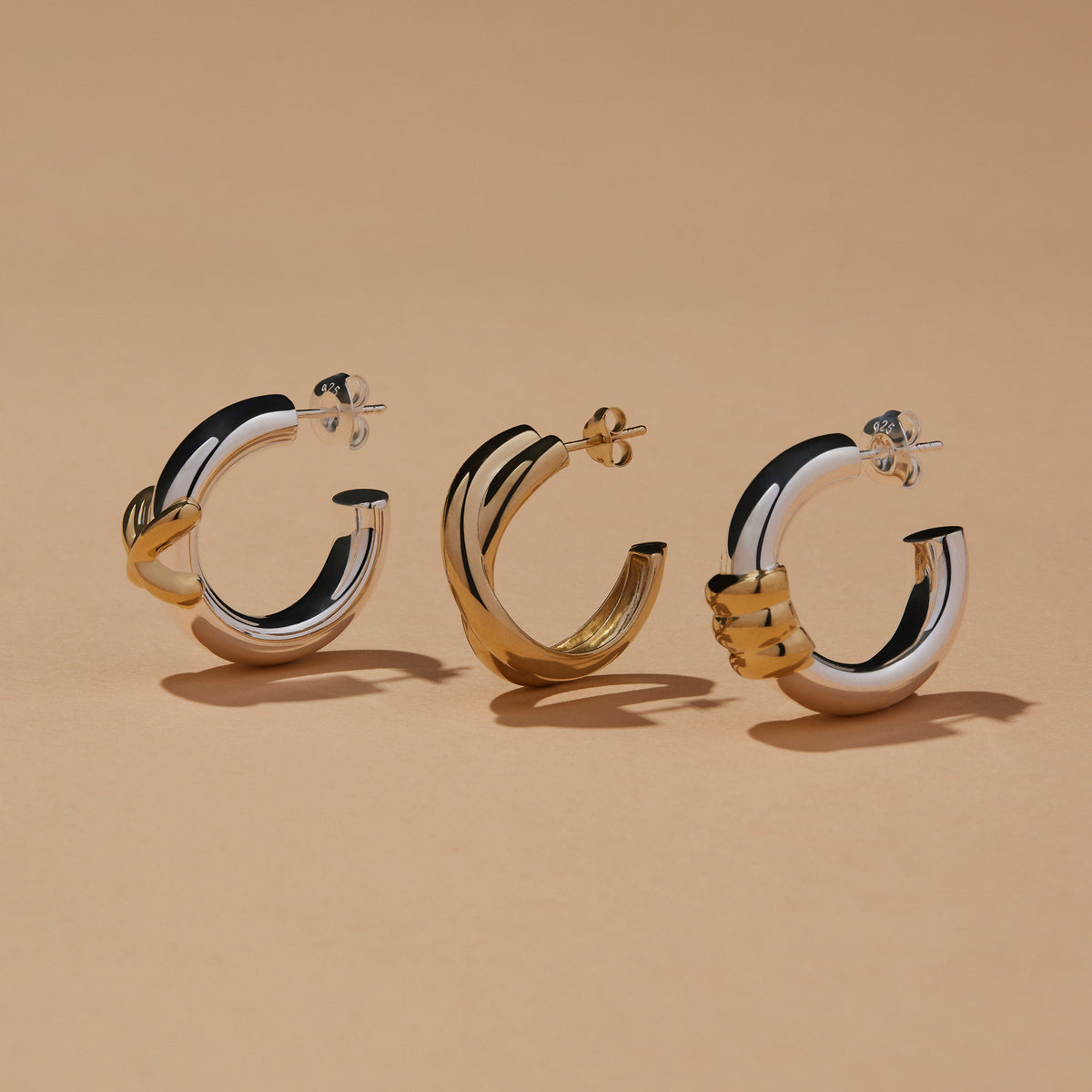 Tendresse Two-Tone Hoops