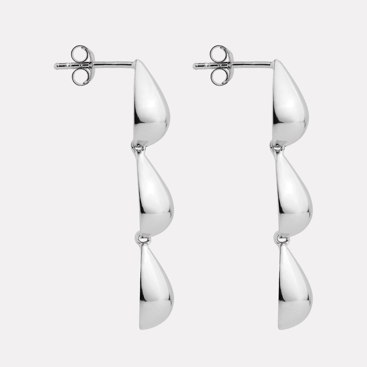 Liora Triple Drop Stud Earrings