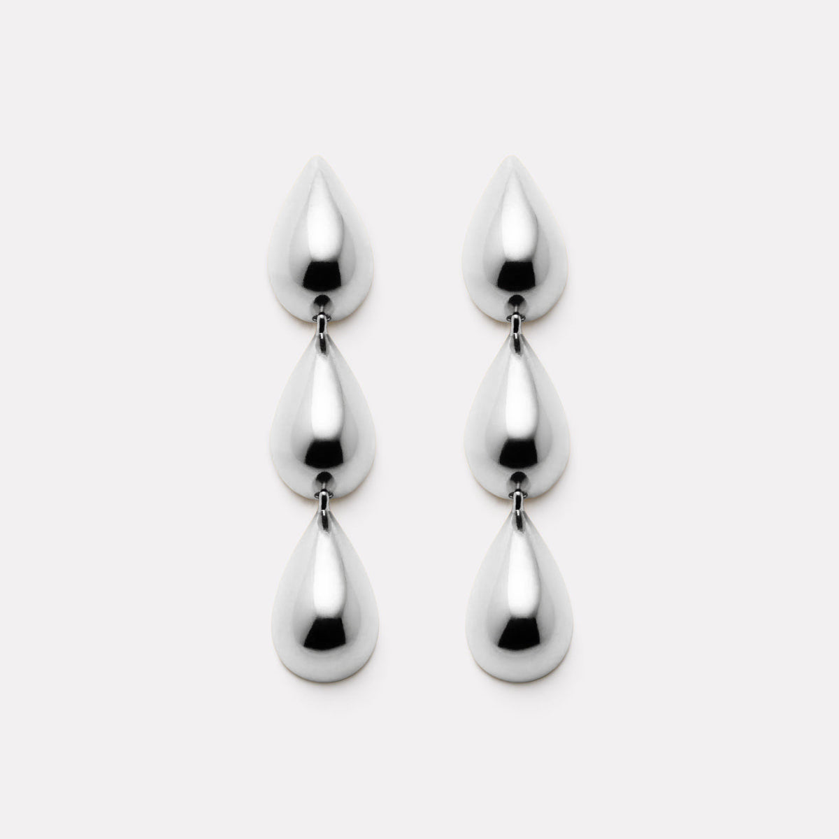 Sterling Silver Liora Triple Drop Stud Earrings