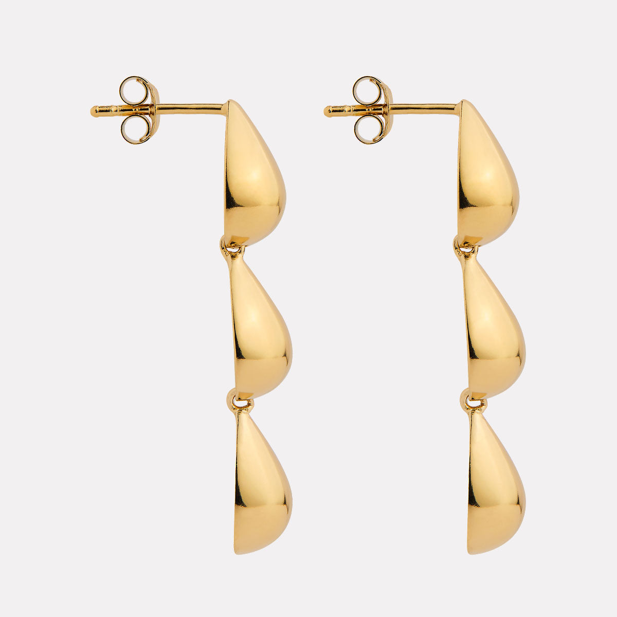 Liora Triple Drop Stud Earrings