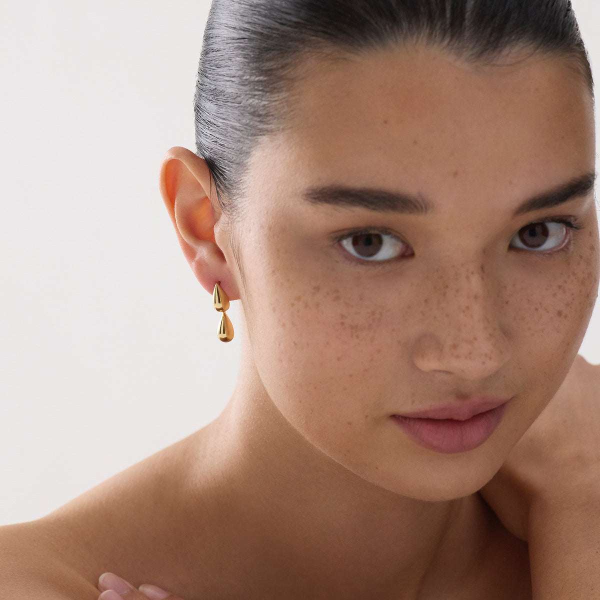 Liora Double Drop Stud Earring