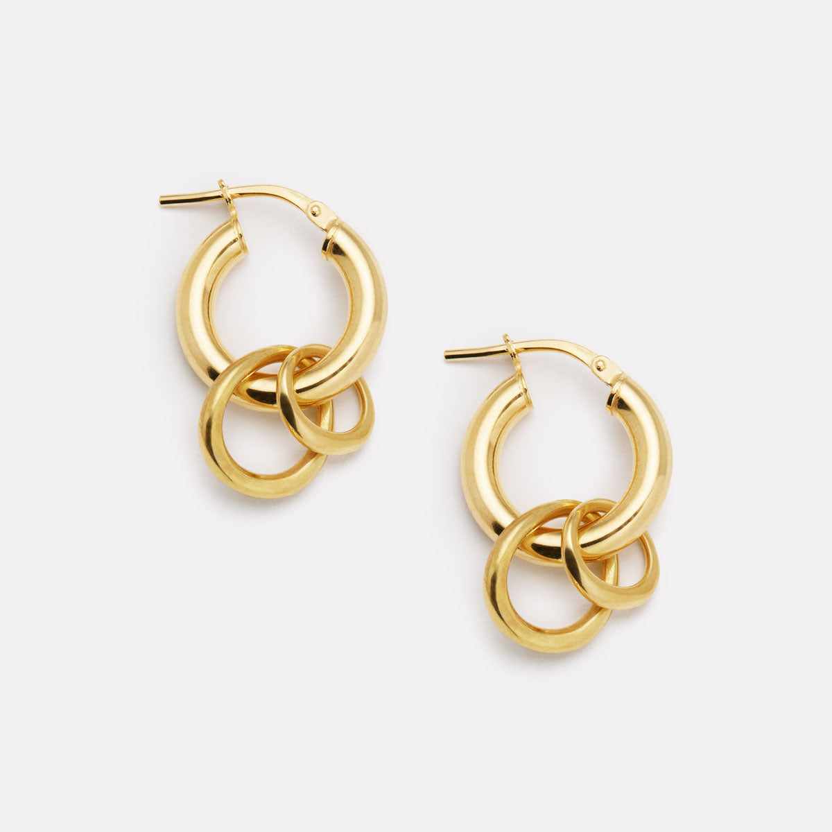 Yellow Gold Whisper Hoop Earrings