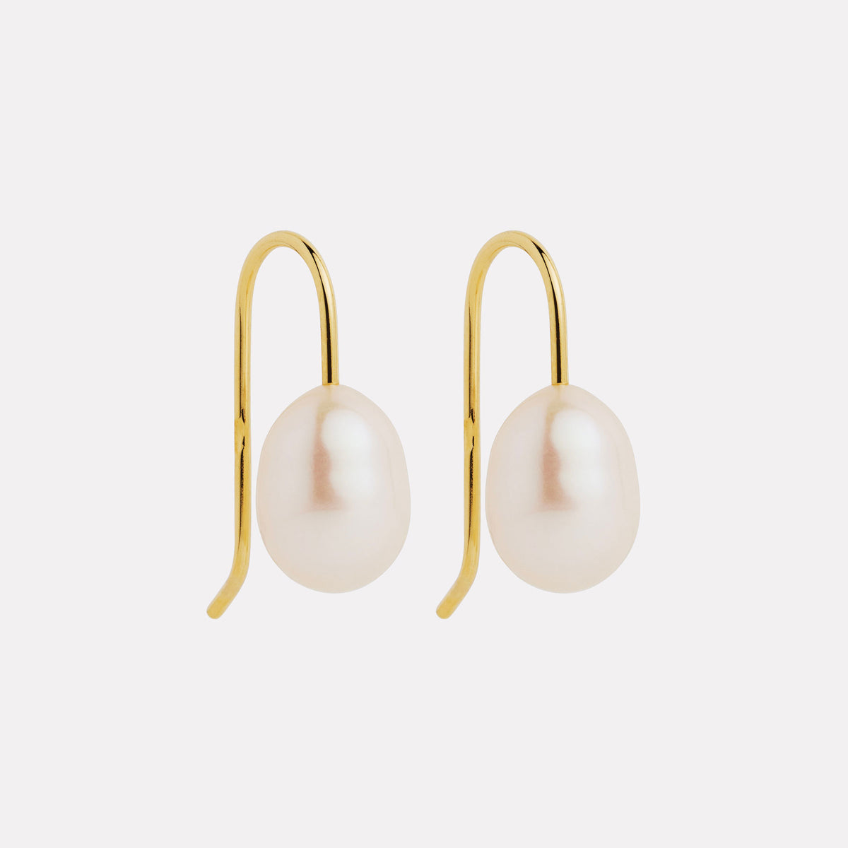 Yellow Gold Isla Pearl Earrings