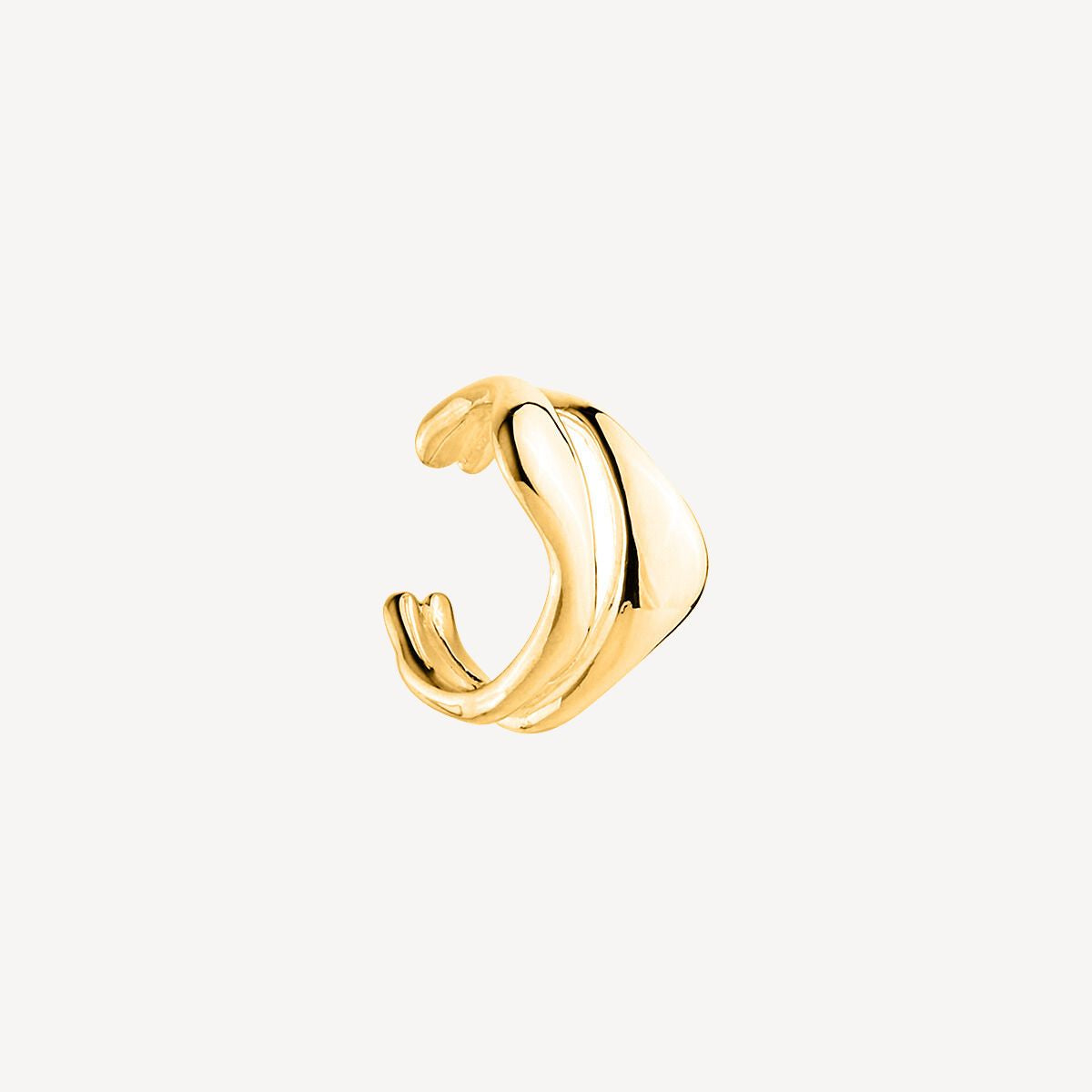 Yellow Gold Dune Small Ear Cuff