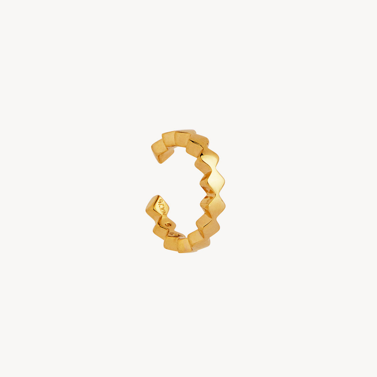 Yellow Gold Lattice Ear Cuff