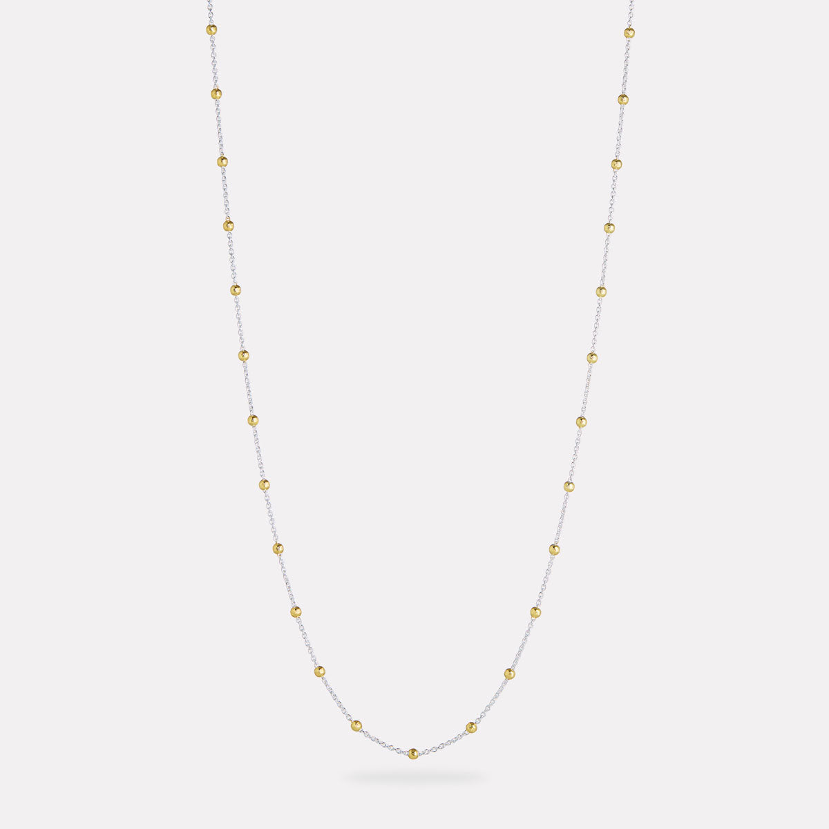 Sil Yell Gold 45cm Algonquin Necklace