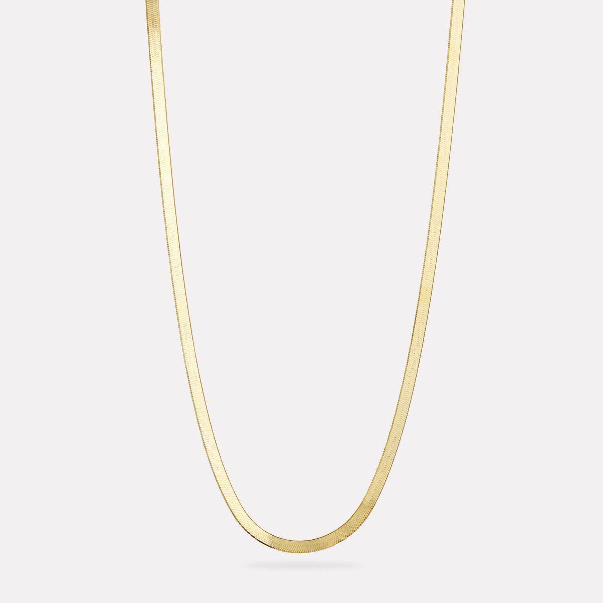 Yellow Gold Herringbone Necklace