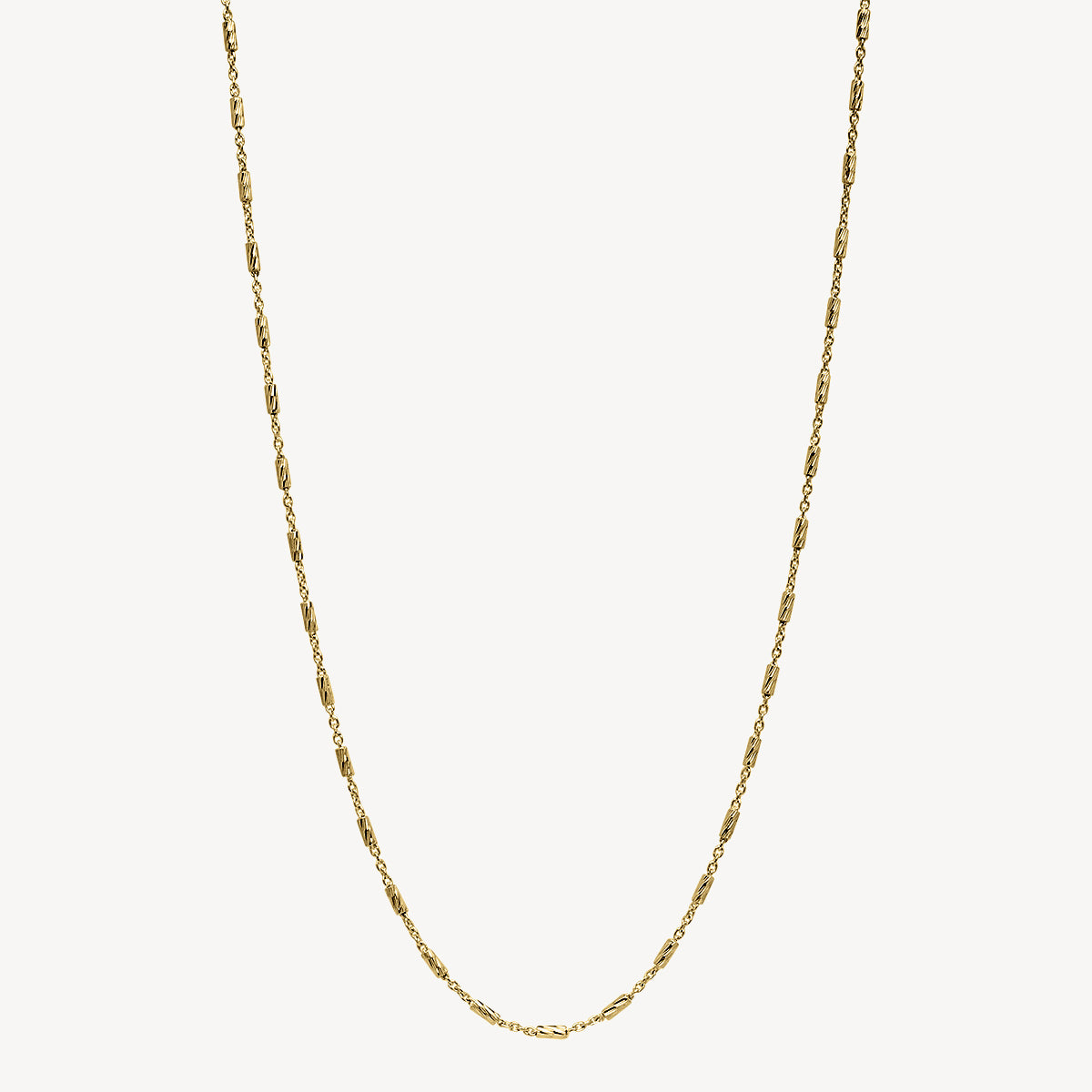 Yellow Gold Equilibrium Chain Necklace (60cm + 5cm ext)